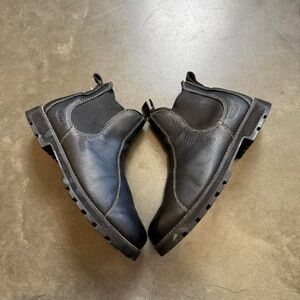 Women’s Keen Seattle Romeo Utility Work Boots Black Leather Pull On Sz 9.5